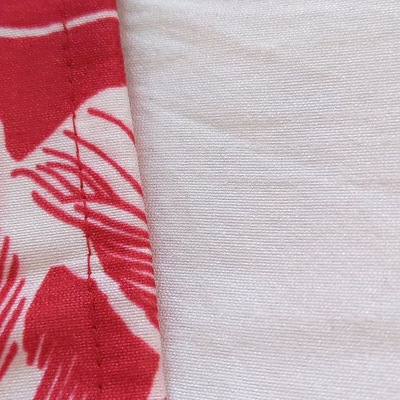 Red & white tropical/floral print sleeveless dress - Picture 12 of 12